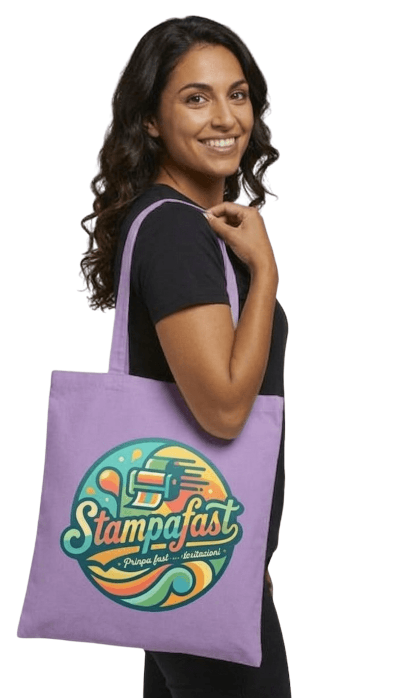 shopper in cotone stampafast